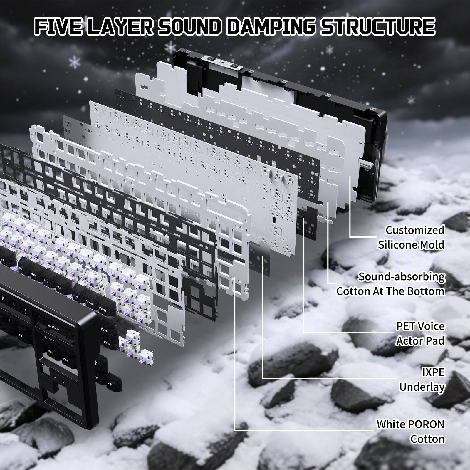 Teclado mecánico inalámbrico ATTACK SHARK X87 ULTRA con receptor inalámbrico 8K