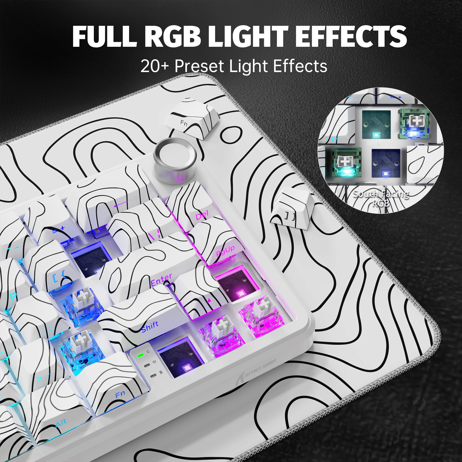 Teclado inalámbrico con gatillo rápido ATTACK SHARK X65PRO HE con interruptor magnético