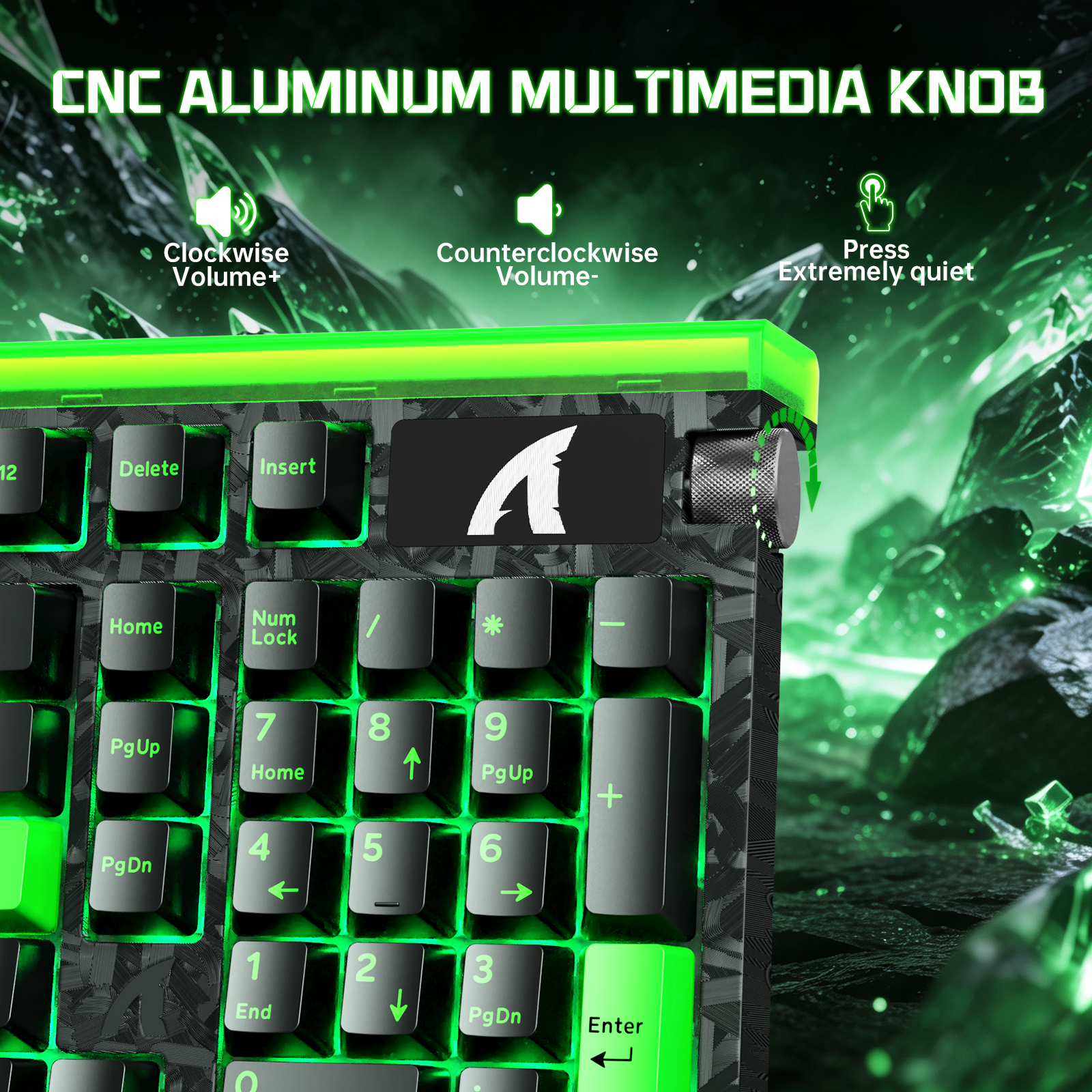 Teclado con cable ATTACK SHARK R98 HE de fibra de carbono, gatillo rápido, interruptor magnético y cable en espiral C01 Ultra RGB