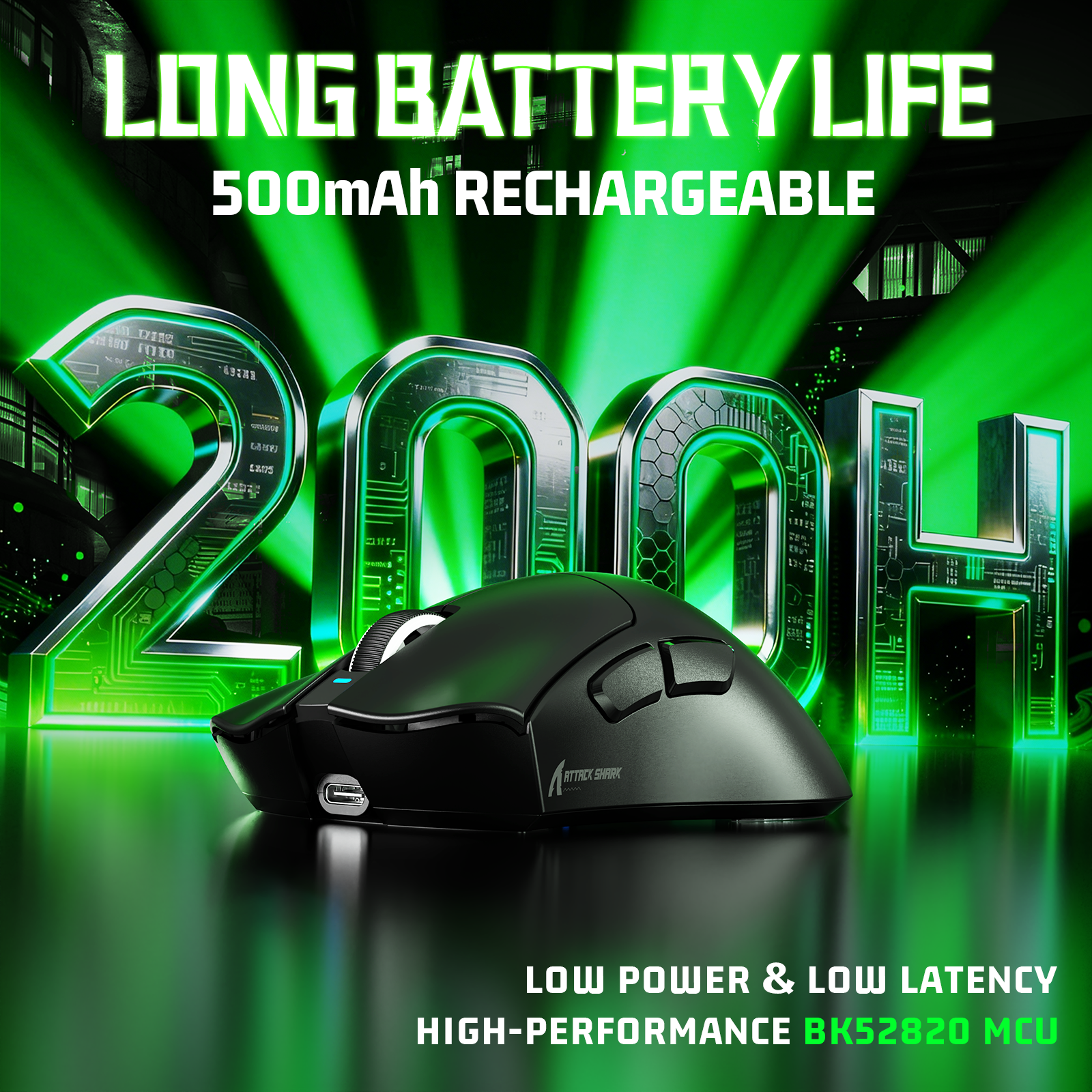 Ratón para juegos ultraligero de tres modos ATTACK SHARK V3