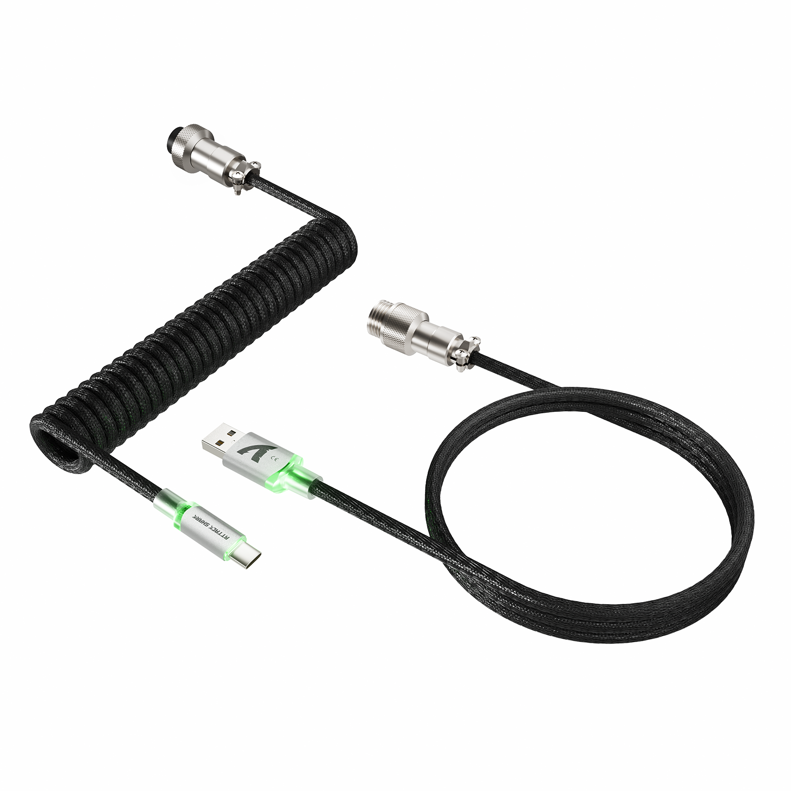 Cable en espiral ATTACK SHARK C01ULTIMATE para teclado magnético 8KHz