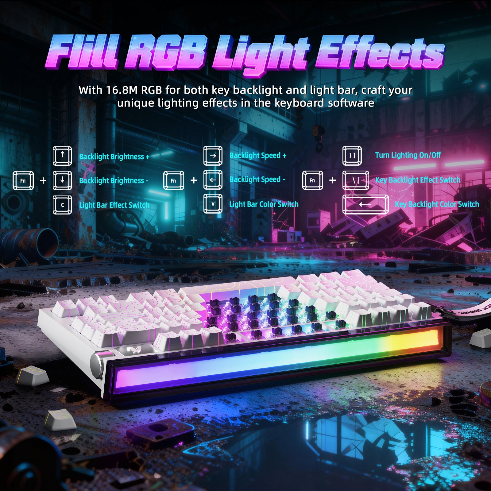 ATTACK SHARK R85 HE Rapid Trigger Keyboard with C01ULTRA LED Cable