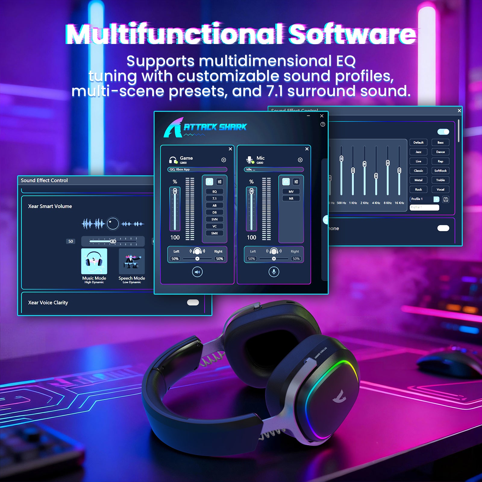 Auriculares inalámbricos para juegos ATTACK SHARK G800