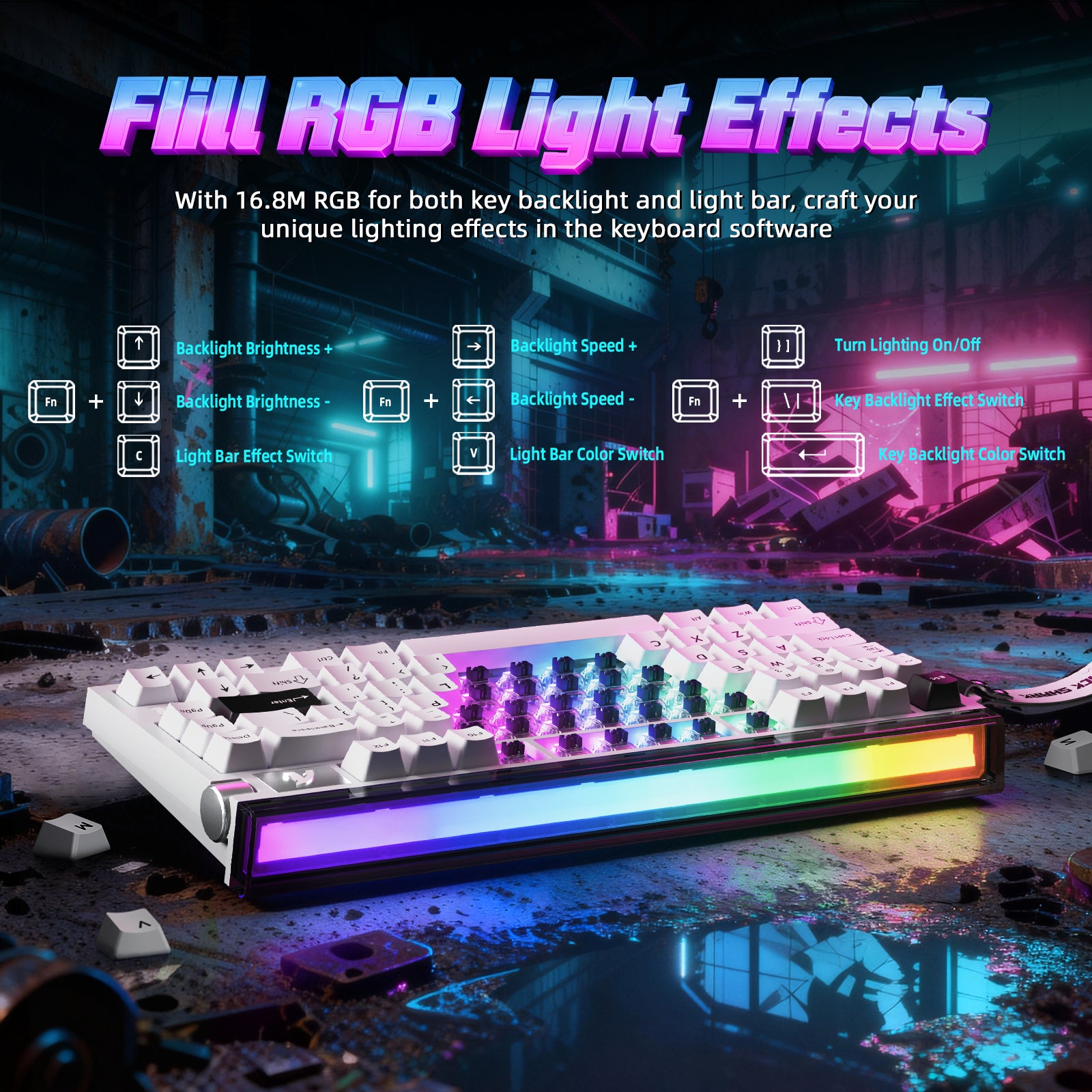 ATTACK SHARK R85 HE Rapid Trigger Keyboard with C01ULTRA LED Cable