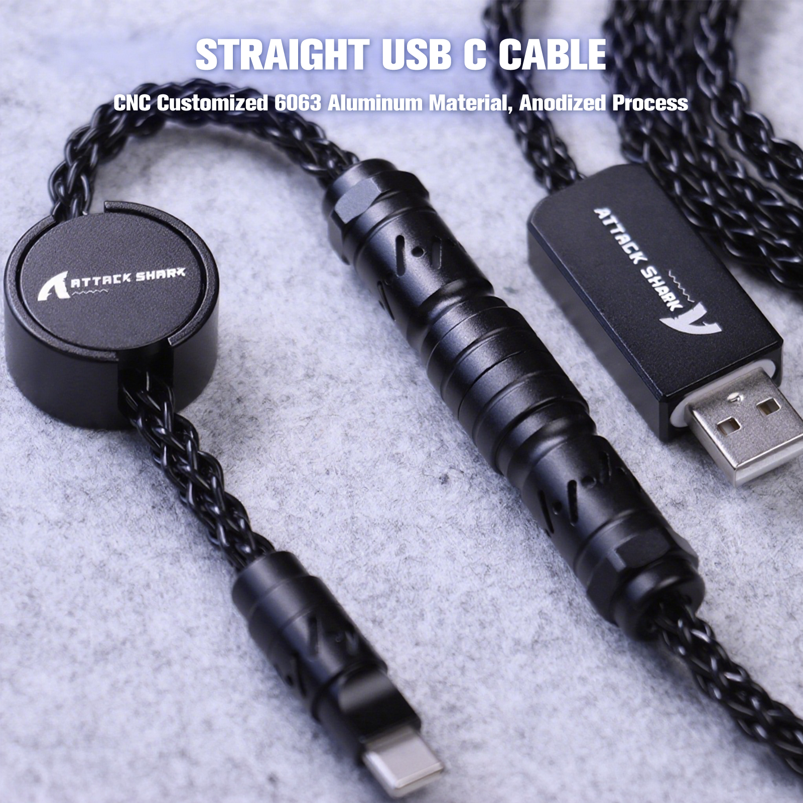 Cable de aviador personalizado ATTACK SHARK C07 para teclado magnético de 8 KHz