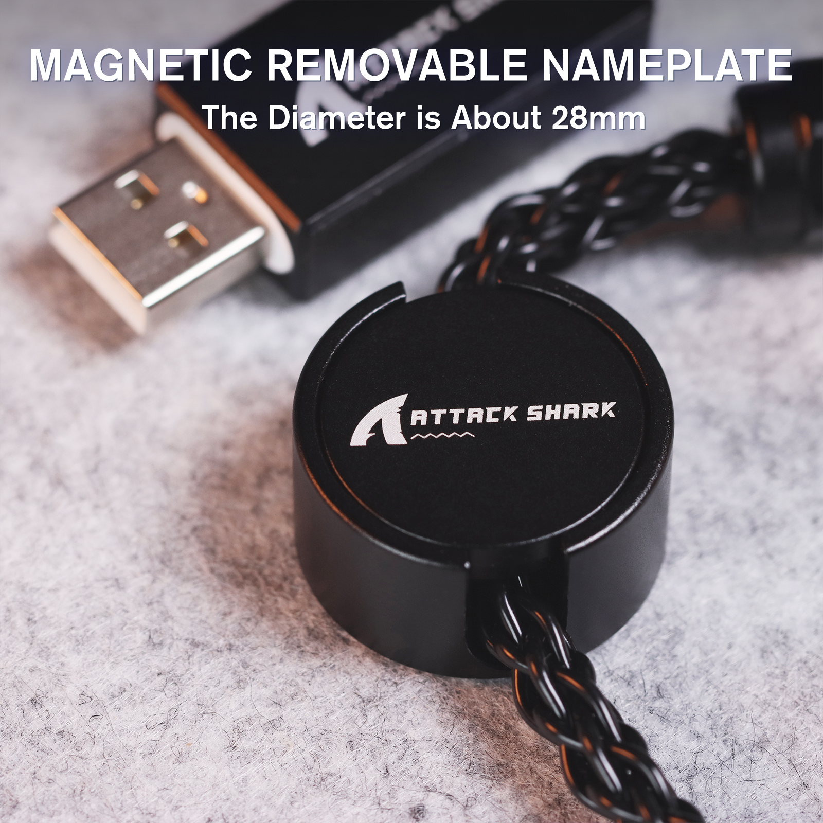 Cable de aviador personalizado ATTACK SHARK C07 para teclado magnético de 8 KHz