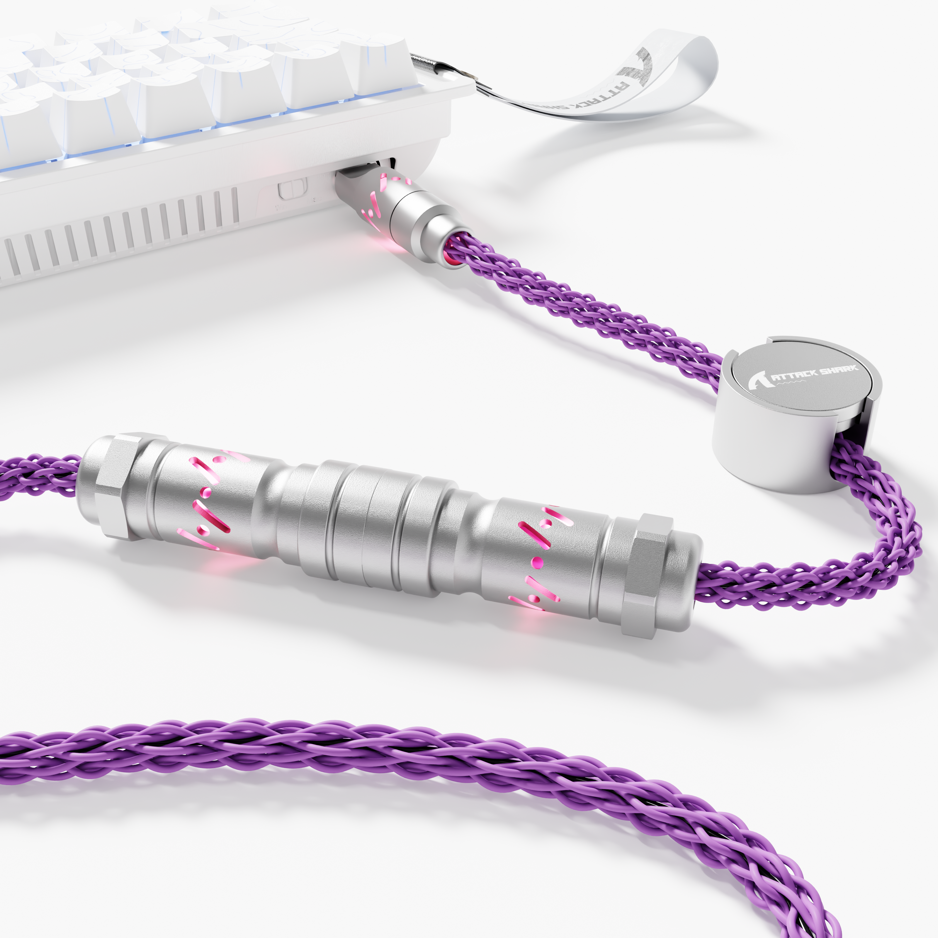 Cable de aviador personalizado ATTACK SHARK C07 para teclado magnético de 8 KHz