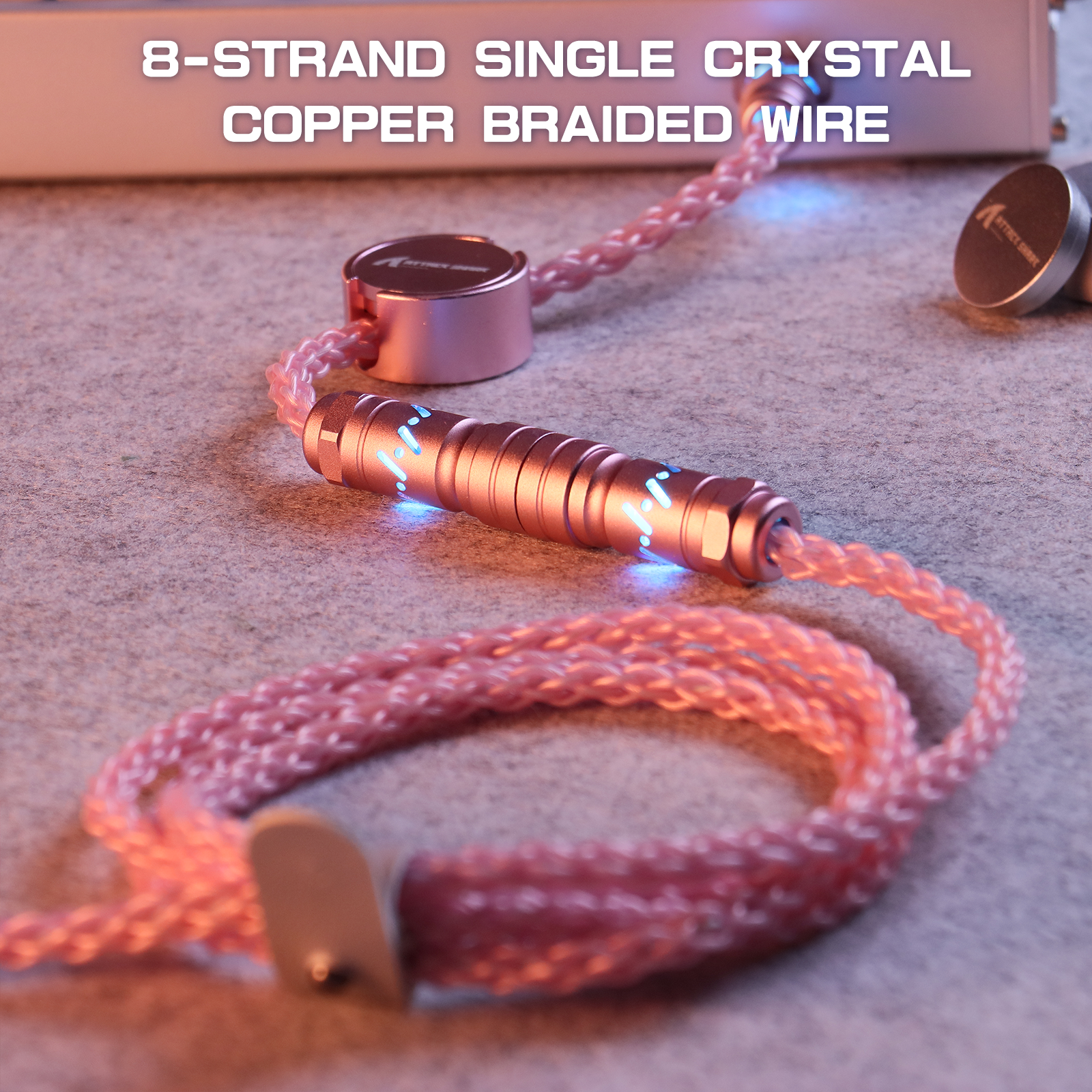 Cable de aviador personalizado ATTACK SHARK C07 para teclado magnético de 8 KHz