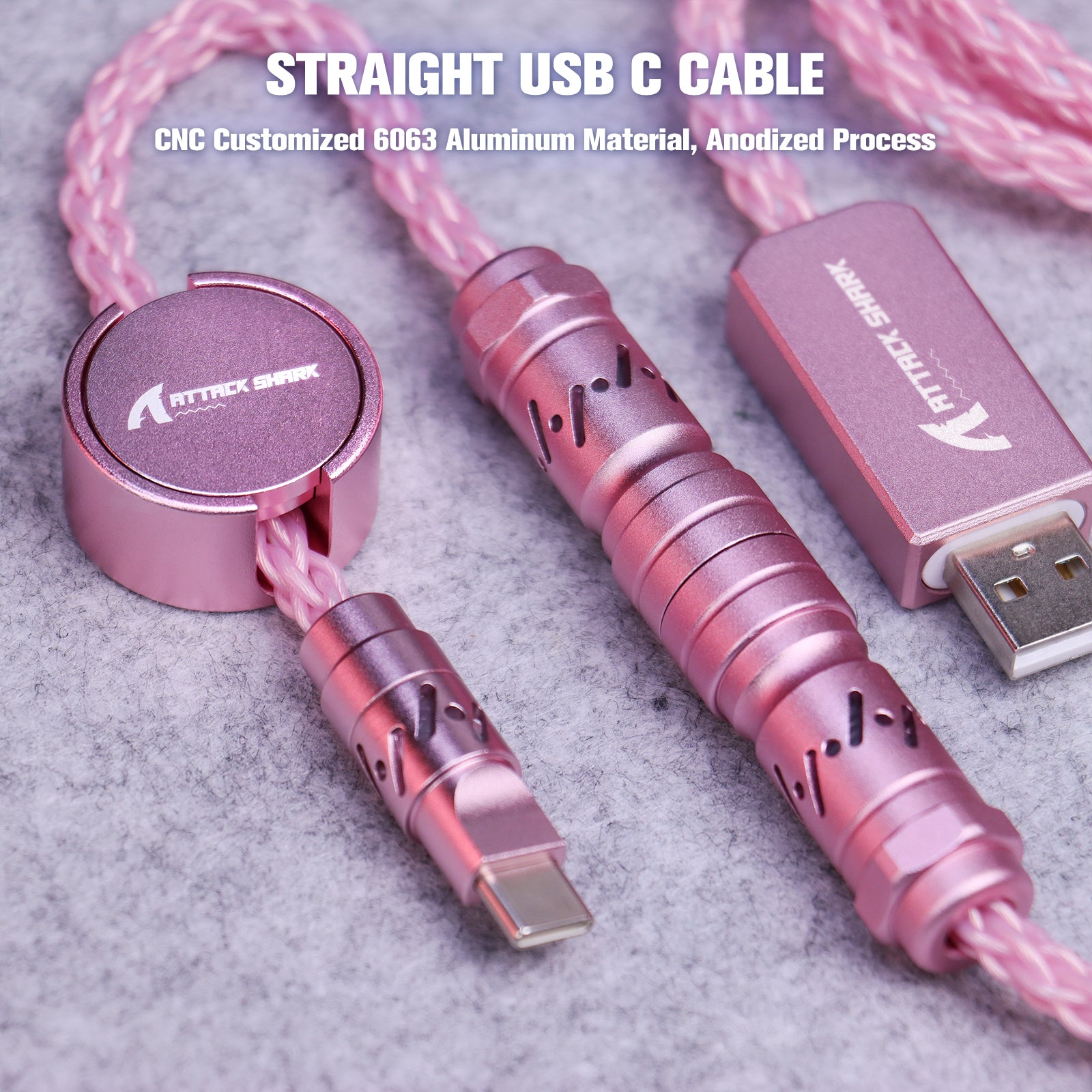 Cable de aviador personalizado ATTACK SHARK C07 para teclado magnético de 8 KHz