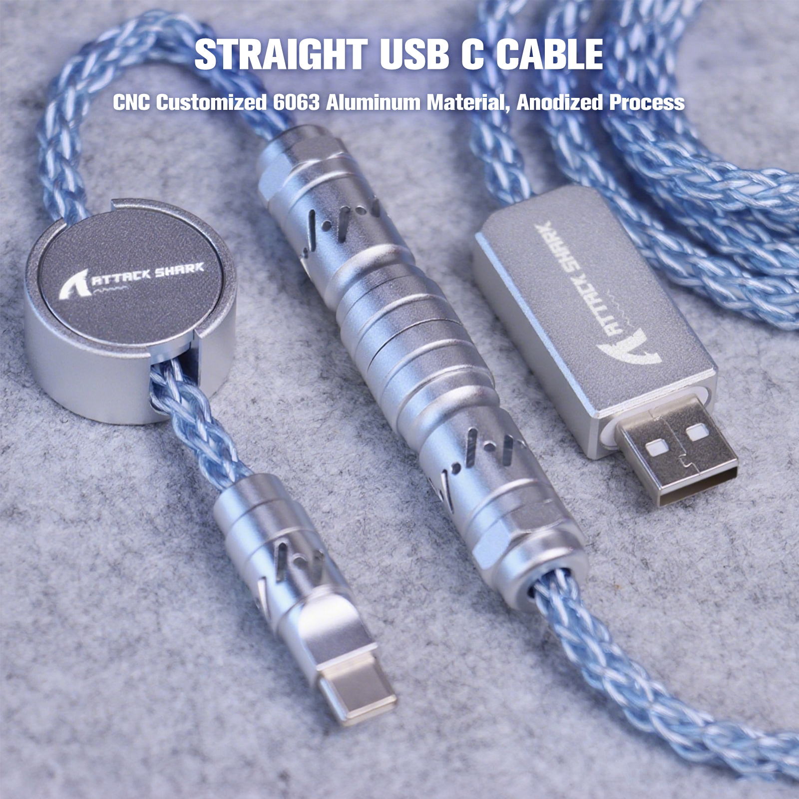 Cable de aviador personalizado ATTACK SHARK C07 para teclado magnético de 8 KHz
