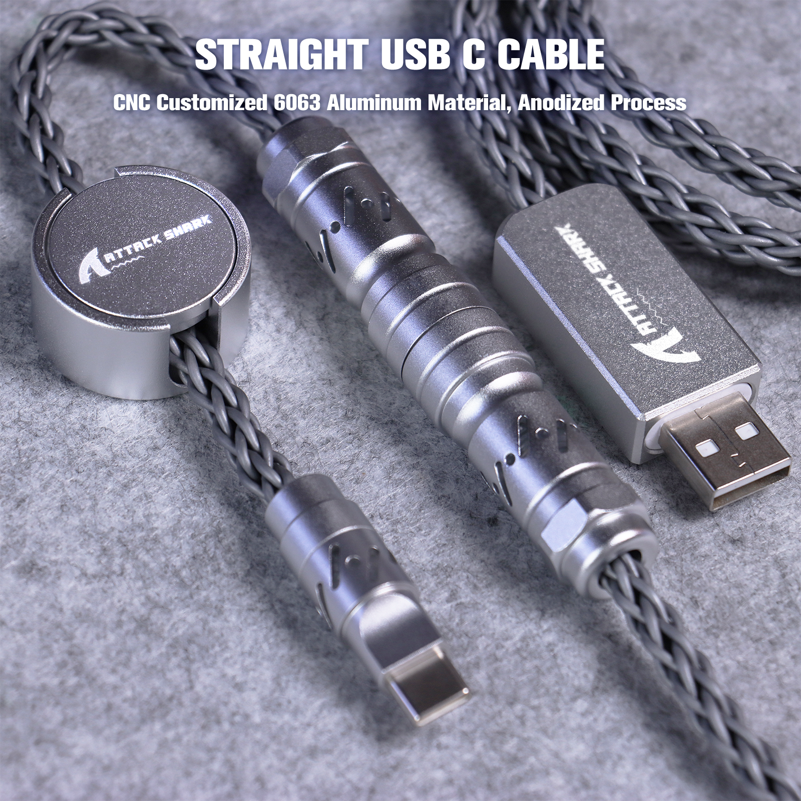Cable de aviador personalizado ATTACK SHARK C07 para teclado magnético de 8 KHz