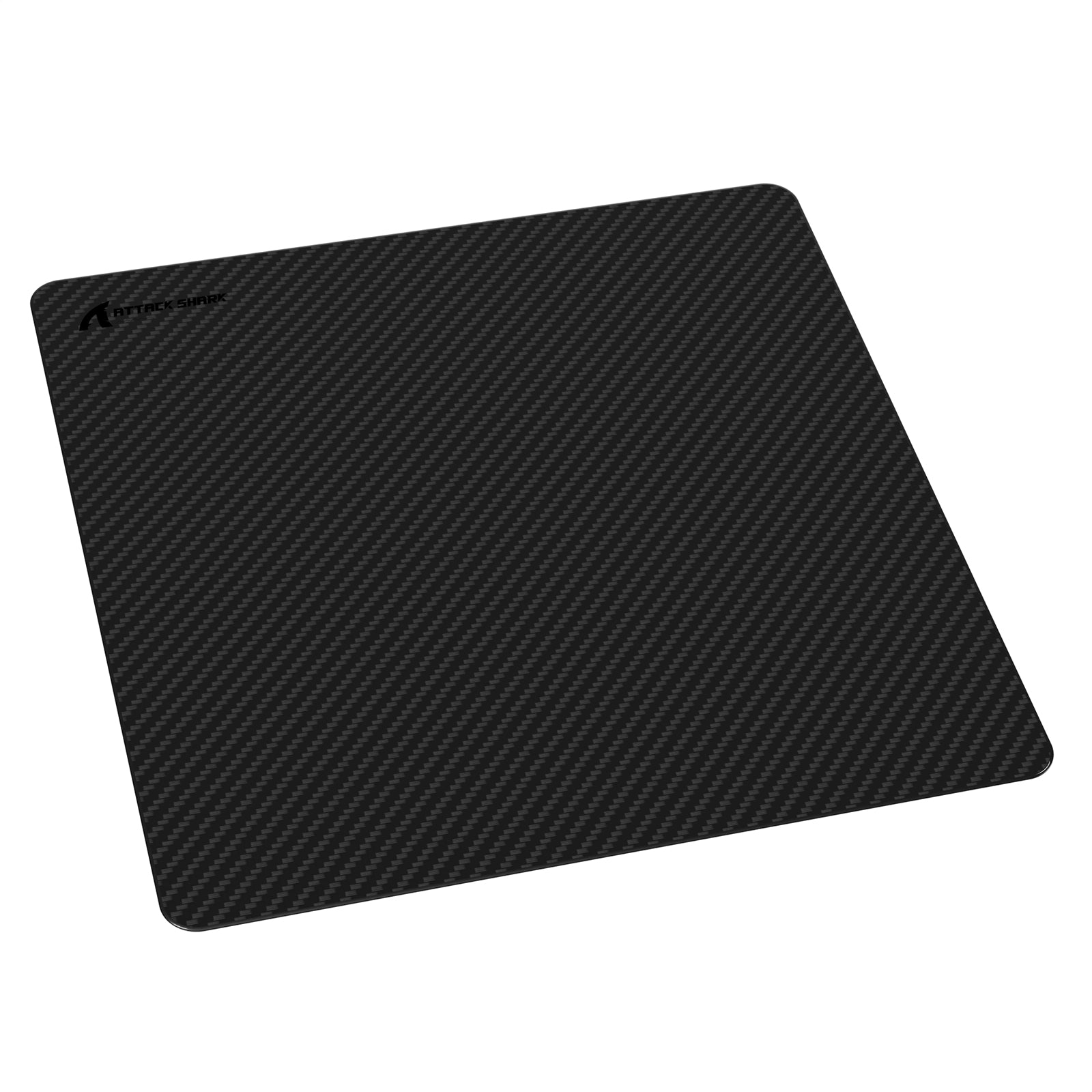 Attack Shark CM04 Carbon Fiber Gaming Mousepad, smooth black textured surface