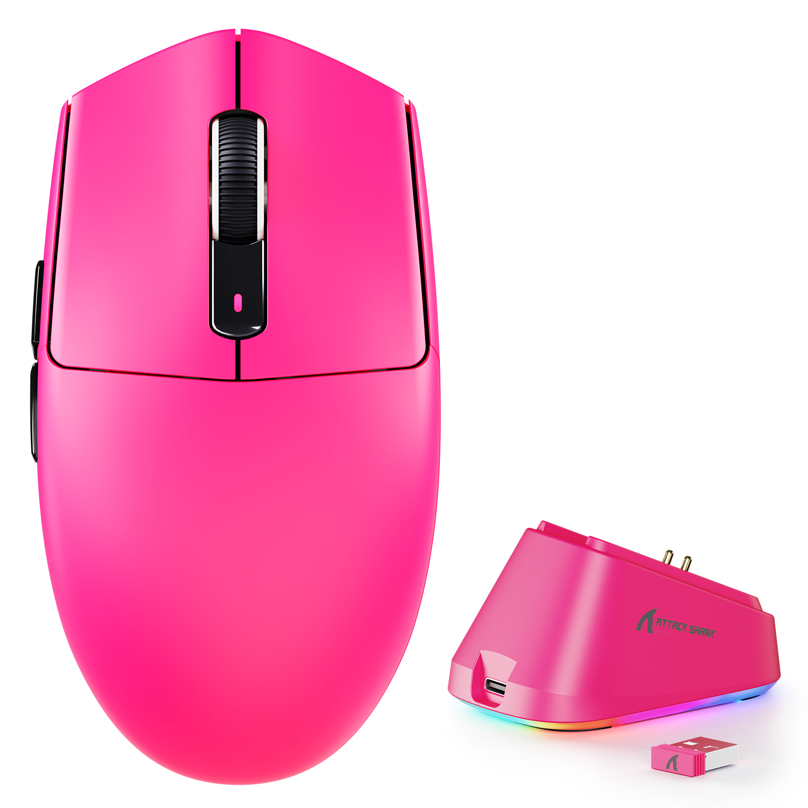 Ratón para juegos inalámbrico tri-modo ATTACK SHARK G3PRO con base de carga 25000 DPI ultraligero