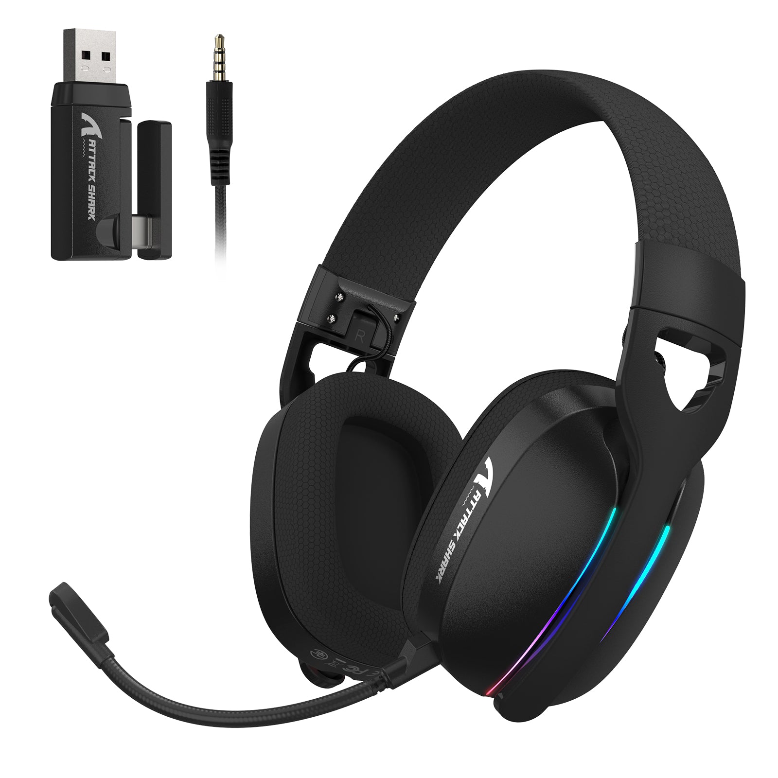 Auriculares para juegos ultraligeros, flotantes y con tres modos de funcionamiento ATTACK SHARK L90 RGB