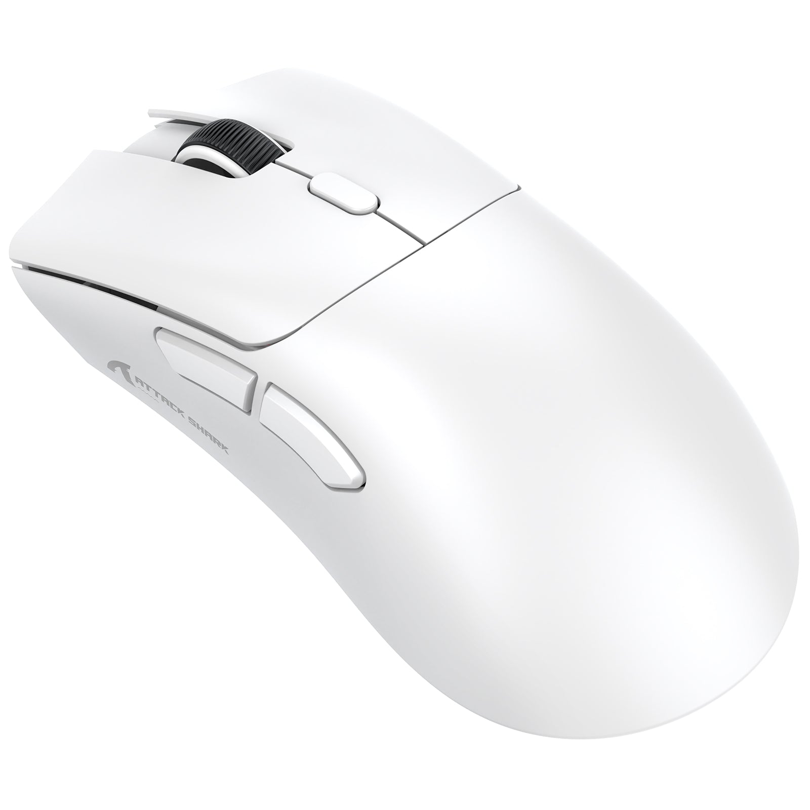 Attack Shark R1 Wireless Gaming Mouse in white with ergonomic design