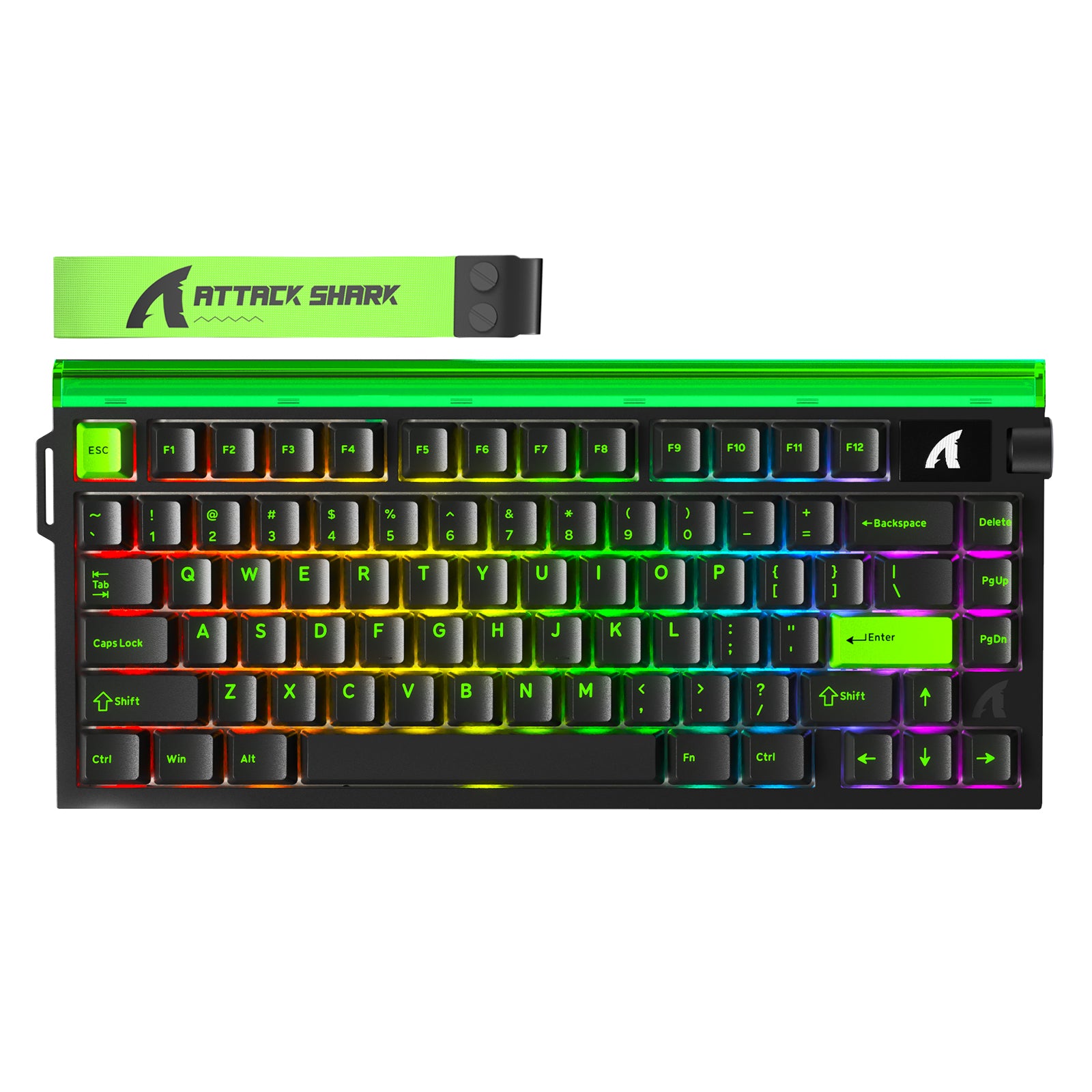 Teclado de gatillo rápido ATTACK SHARK R85 HE con interruptor magnético y caja de luz personalizada