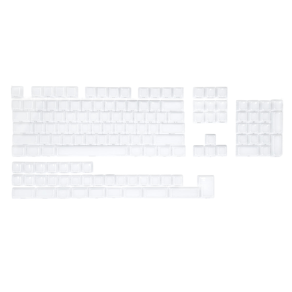 ATTACK SHARK SK03, 136 teclas con teclas de cristal, perfil ASA, ANSI/ISO