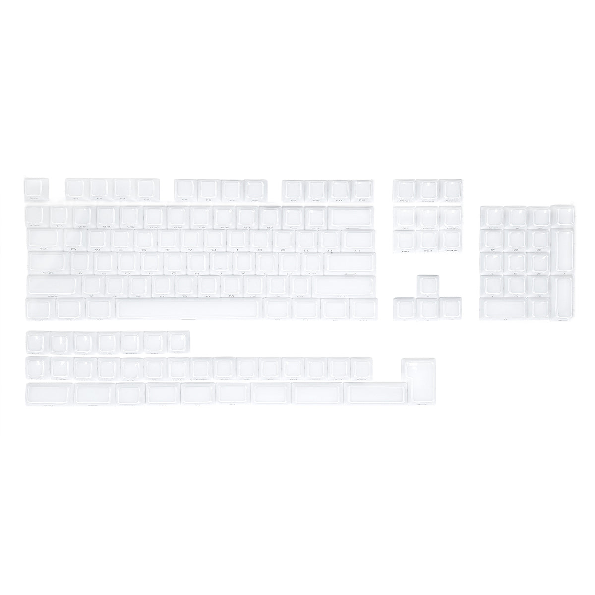 ATTACK SHARK SK03, 136 teclas con teclas de cristal, perfil ASA, ANSI/ISO