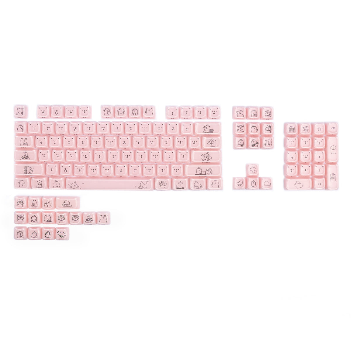ATTACK SHARK SK05, 118/119 teclas, teclas PBT, MOA, ANSI
