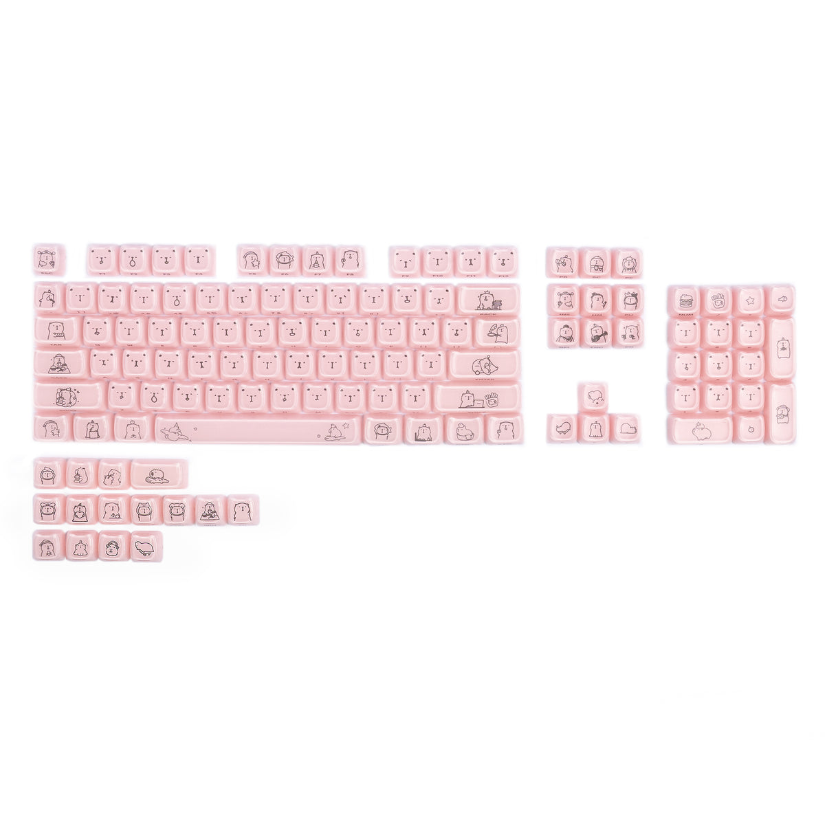 ATTACK SHARK SK05, 118/119 teclas, teclas PBT, MOA, ANSI