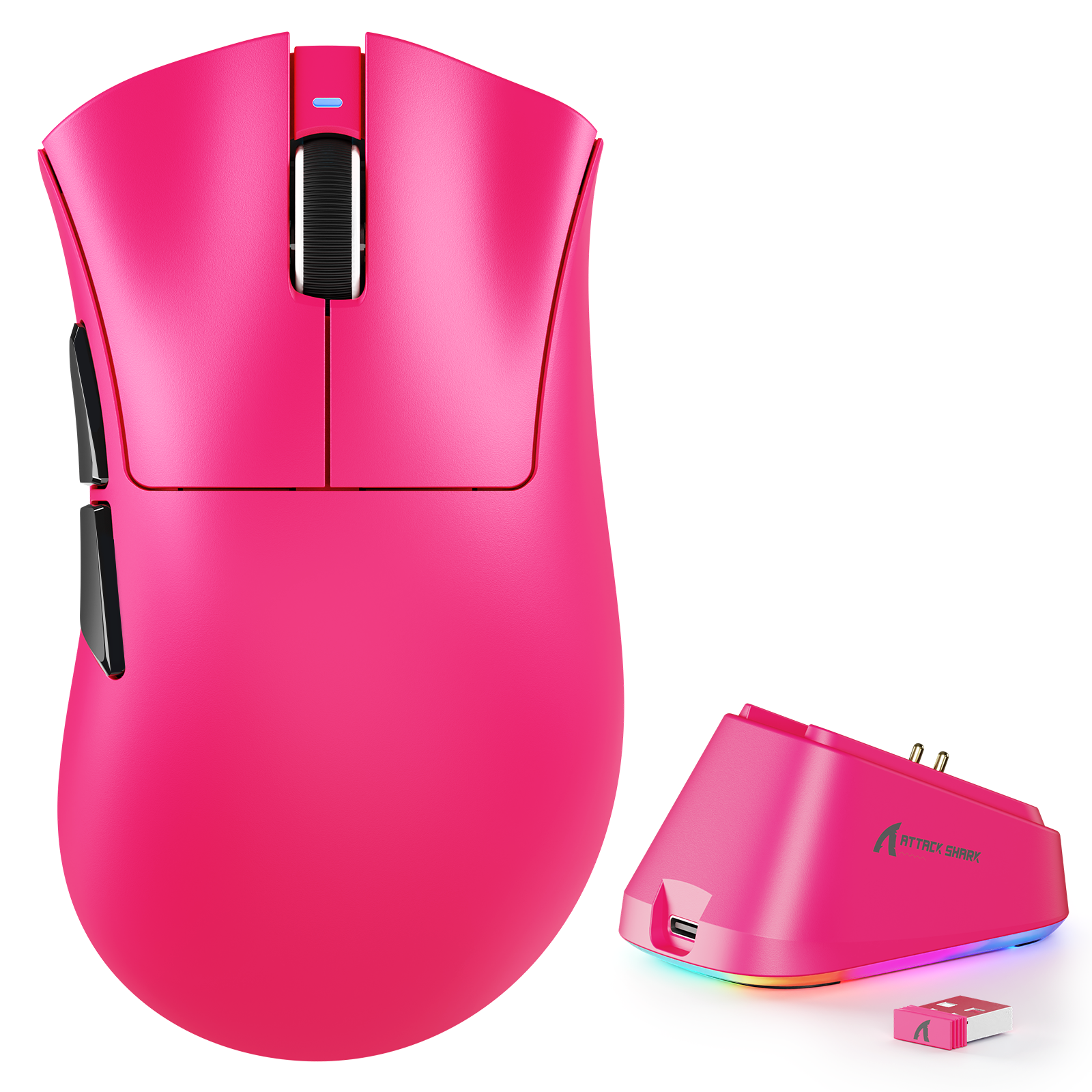 Ratón para juegos ATTACK SHARK V3PRO Ultra-Ligero Tri-Modal con base de carga