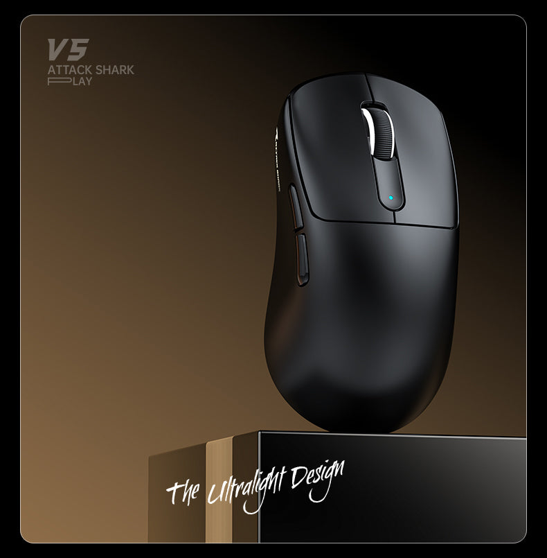 Ratón inalámbrico para juegos ATTACK SHARK V5 de 8 KHz PAW3950MAX con cable C06 Ultra