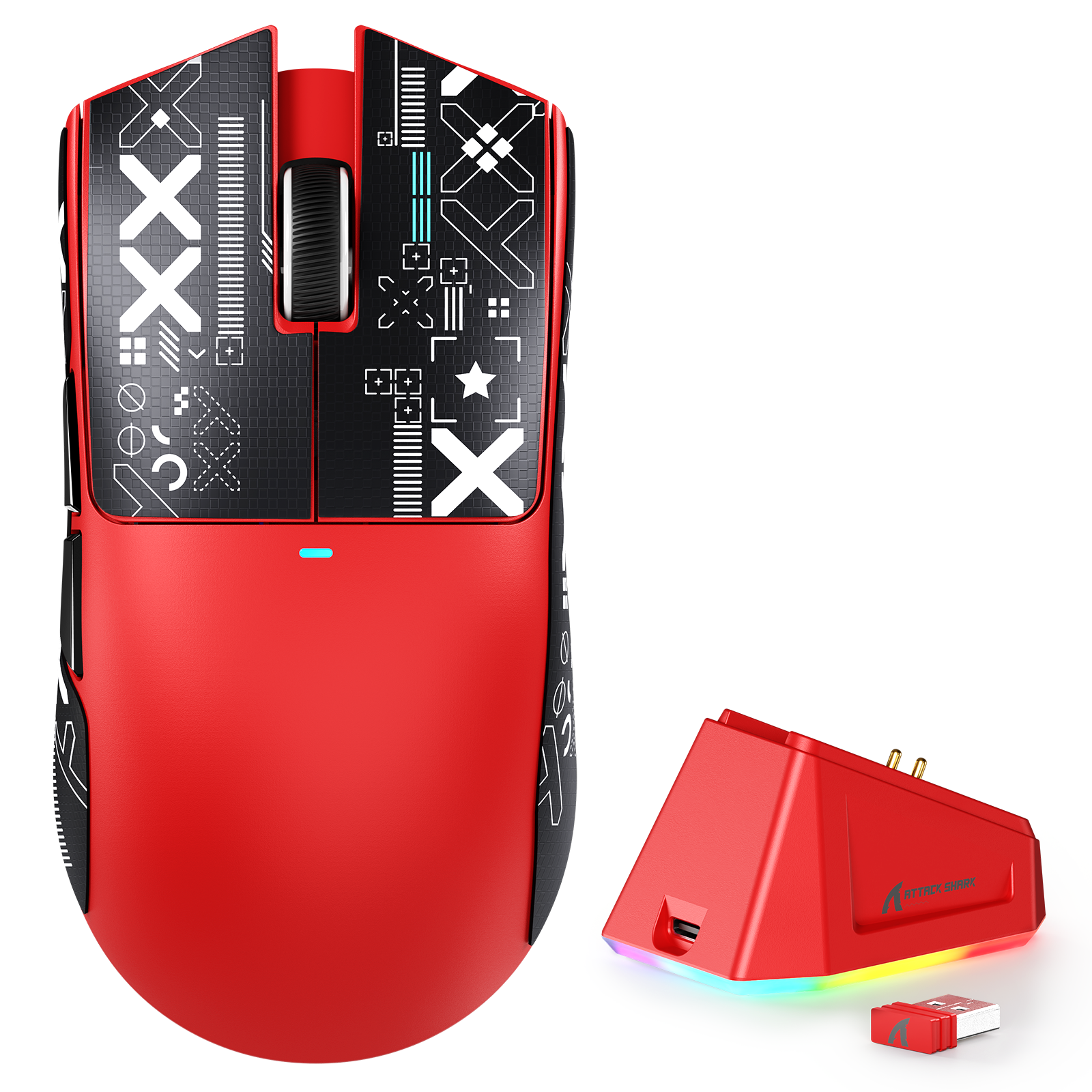 Ratón para juegos inalámbrico ATTACK SHARK X11 con base de carga