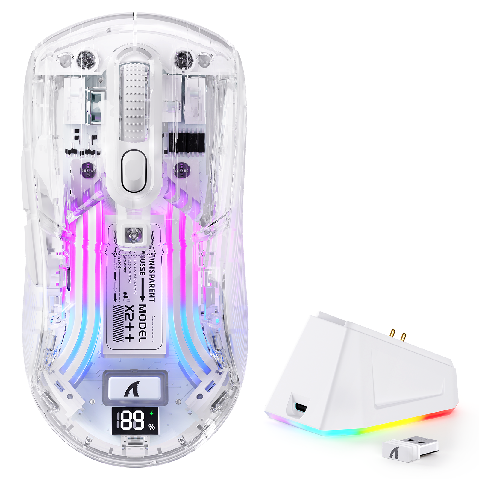 Ratón para juegos inalámbrico ATTACK SHARK X2PRO con base de carga