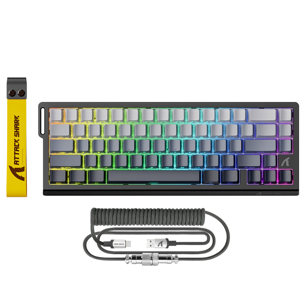 ATTACK SHARK X68 HE Teclado de Disparo Rápido con Interruptor Magnético con Cable Enrollado C01PRO