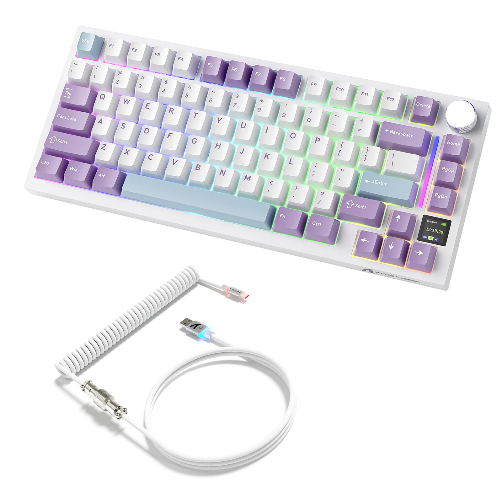 Teclado mecánico ATTACK SHARK X820ULTRA con cable en espiral C01ULTRA