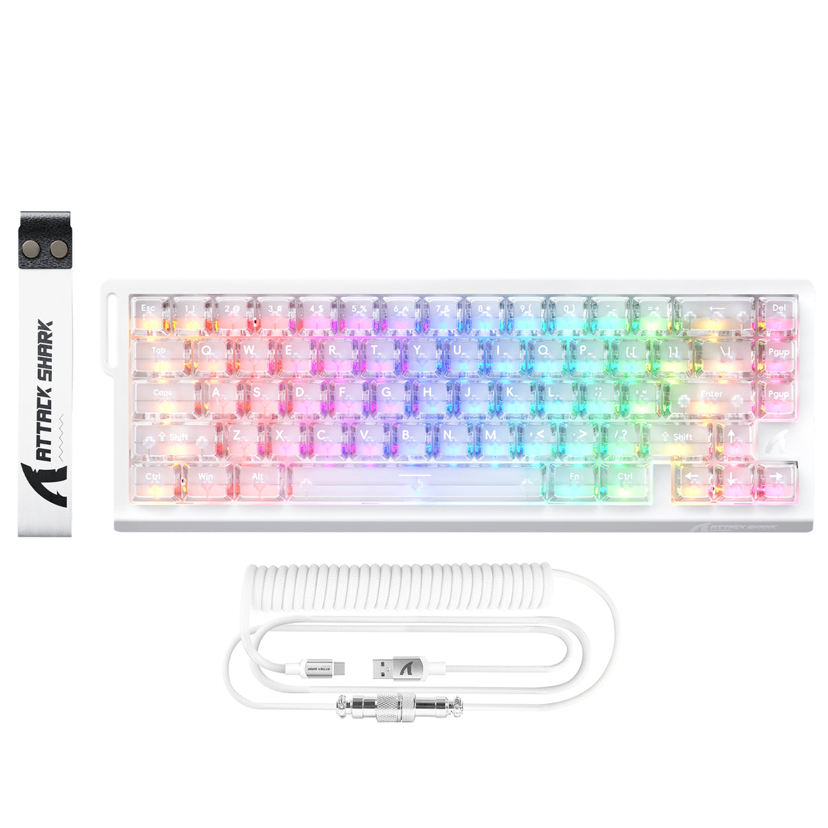 ATTACK SHARK X68 HE Teclado de Disparo Rápido con Interruptor Magnético con Cable Enrollado C01PRO